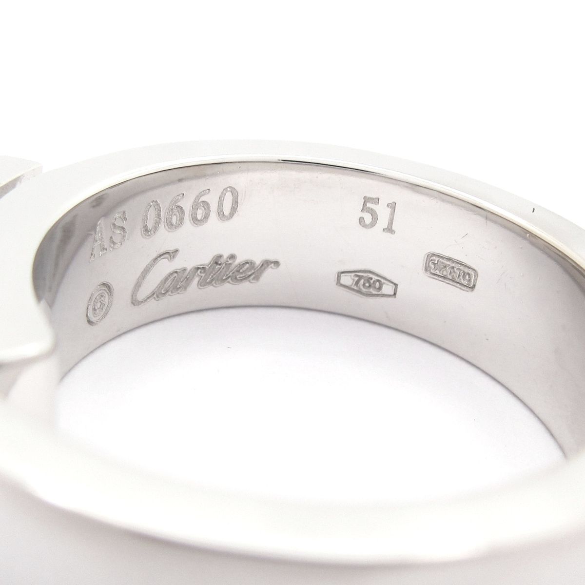 Cartier Ring 51 Anniversary 18k White Gold Diamond Carat — view 5