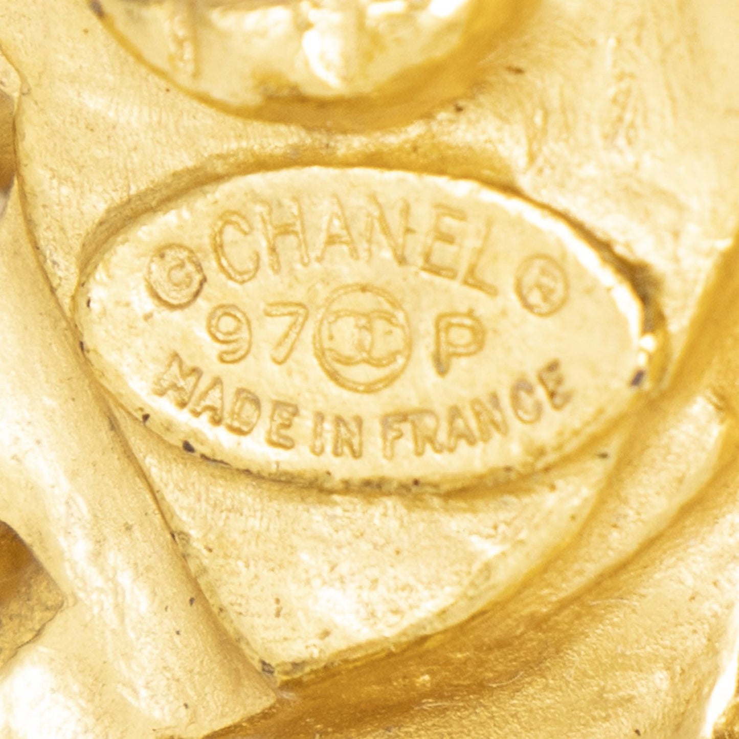 Chanel CC Diamond Clip on Earrings Gold Plated — view 3