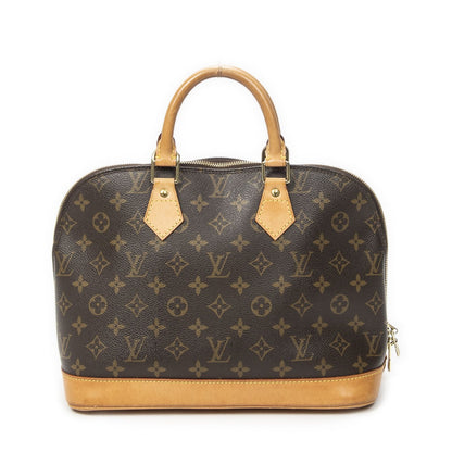 Louis Vuitton Alma Brown Monogram Canvas Handbag — view 5