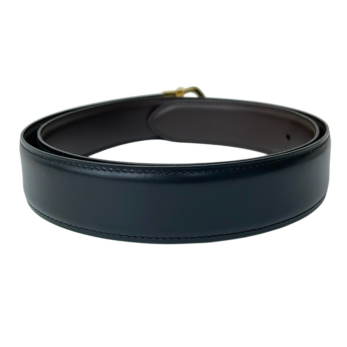 Cartier Belt Black Gold Leather — view 2