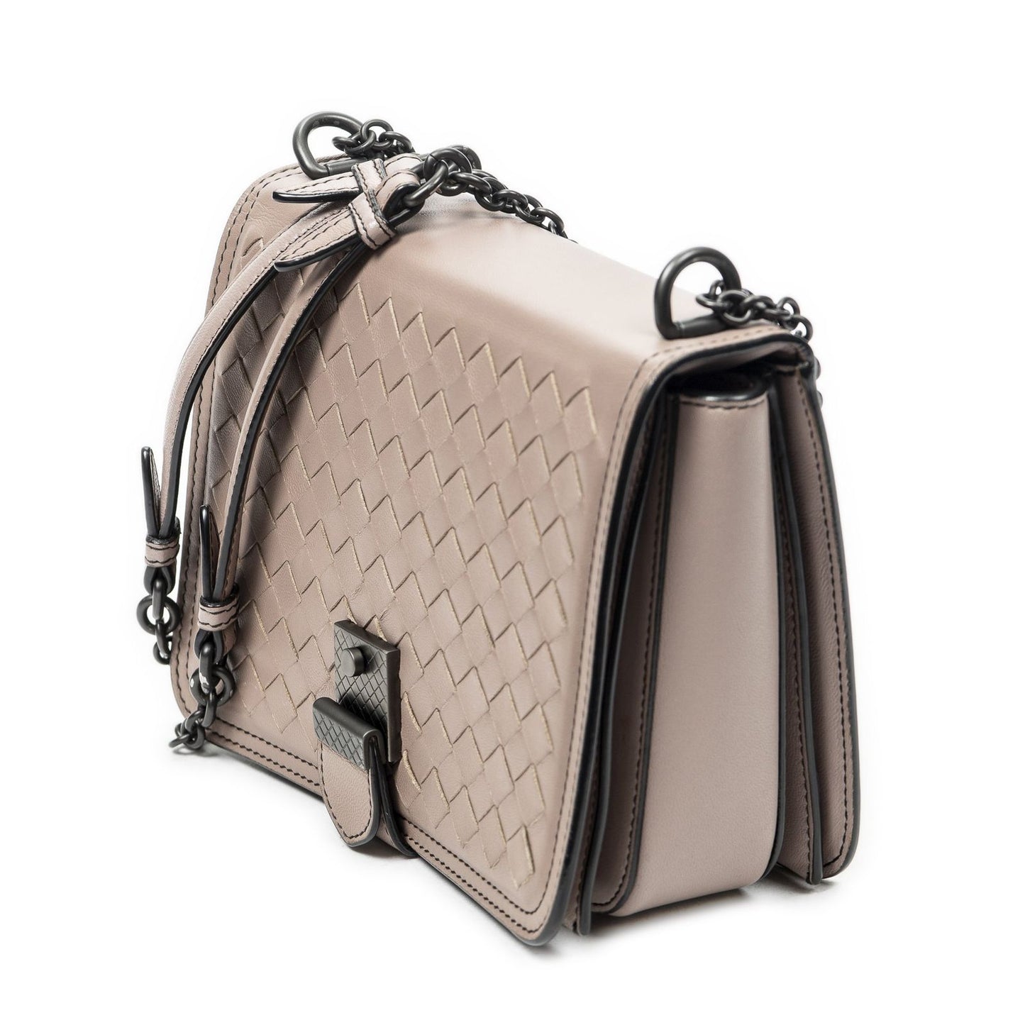 Bottega Veneta Mini Runway Pink Intrecciato Leather Messenger — view 2