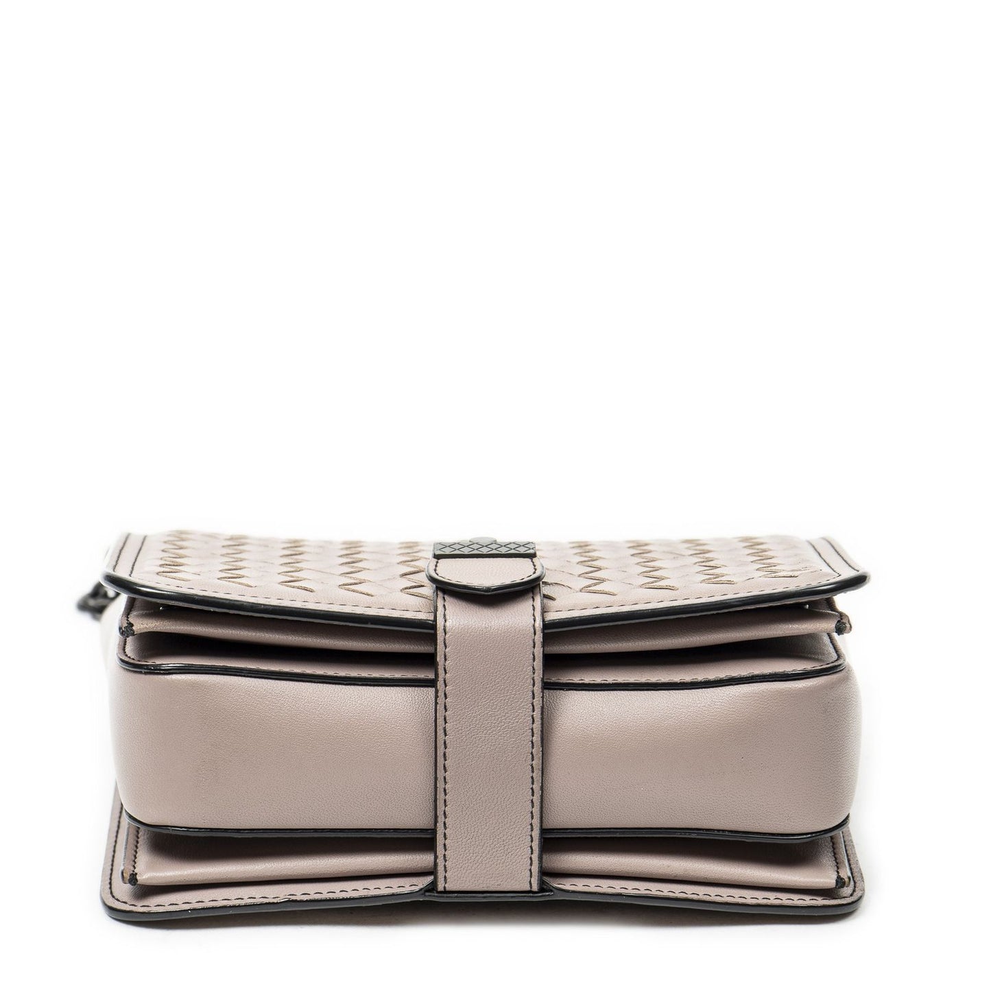 Bottega Veneta Mini Runway Pink Intrecciato Leather Messenger — view 6