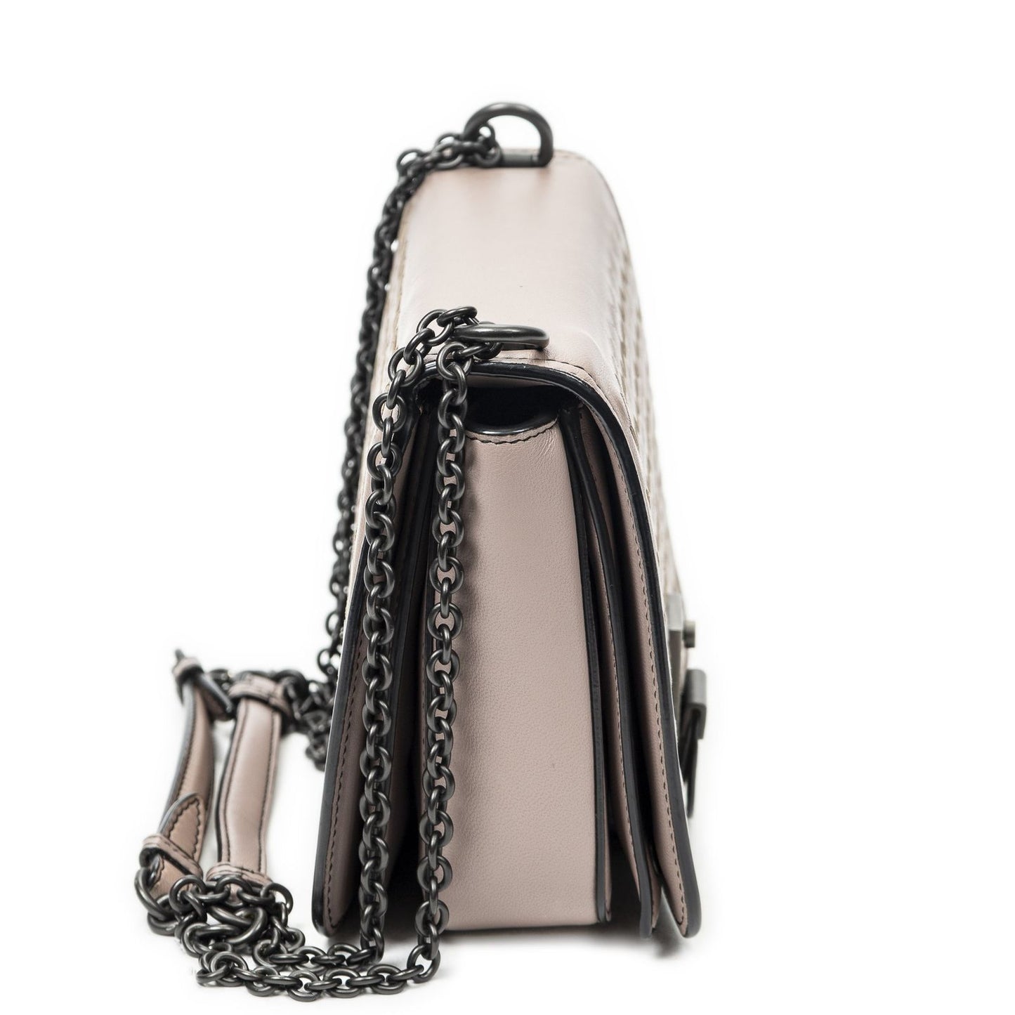 Bottega Veneta Mini Runway Pink Intrecciato Leather Messenger — view 4
