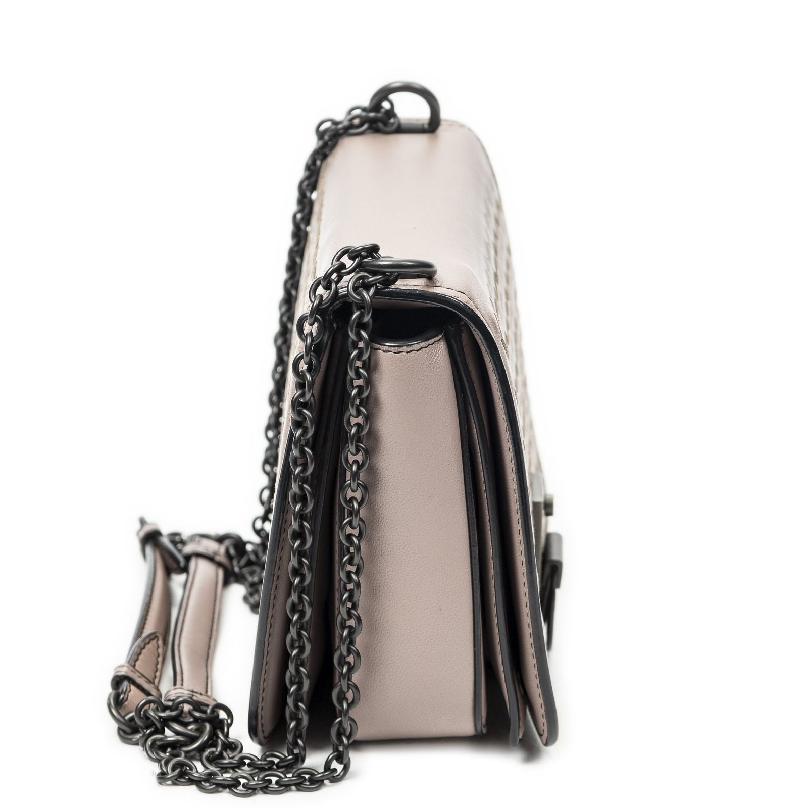 Bottega Veneta Mini Runway Pink Intrecciato Leather Messenger — view 4