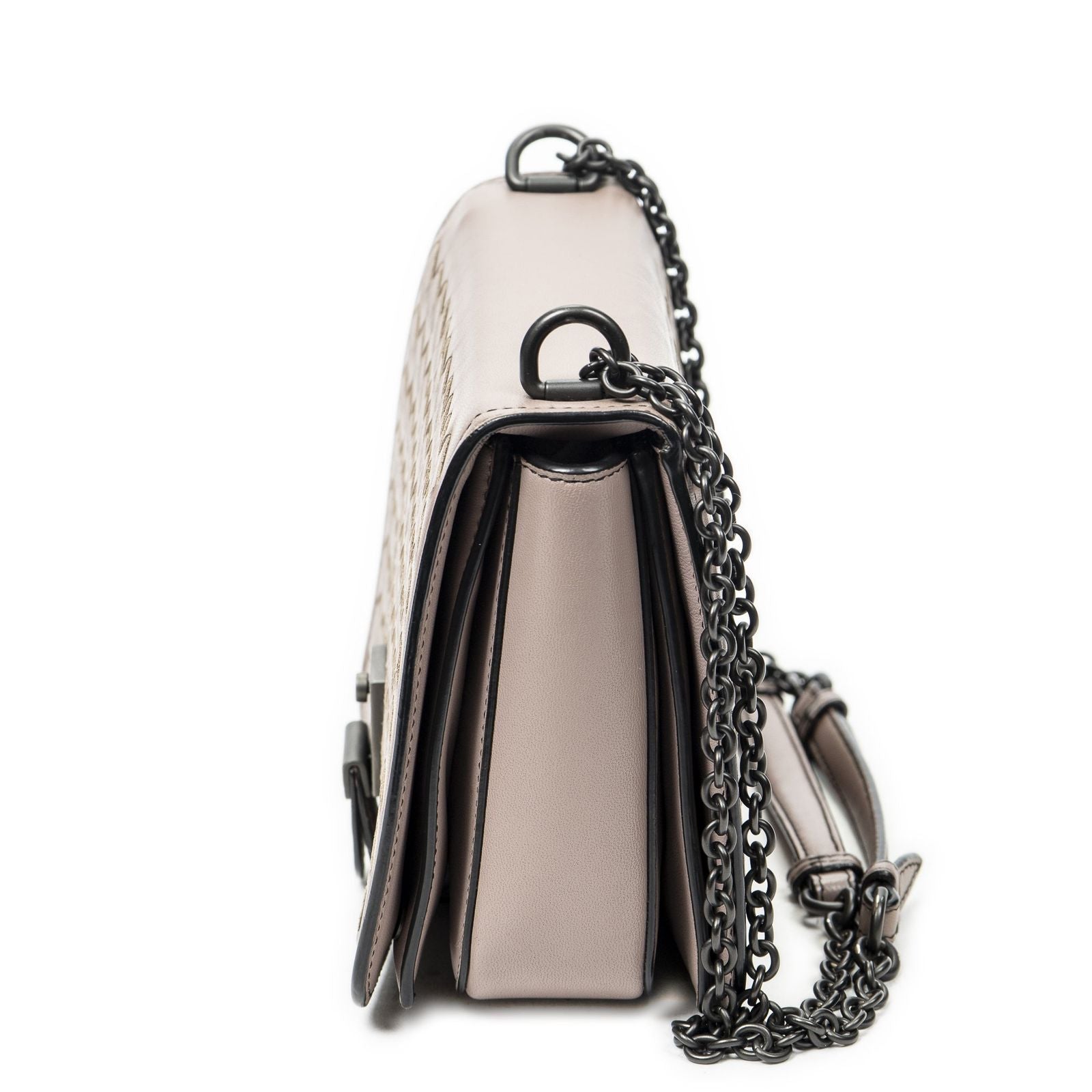 Bottega Veneta Mini Runway Pink Intrecciato Leather Messenger — view 3