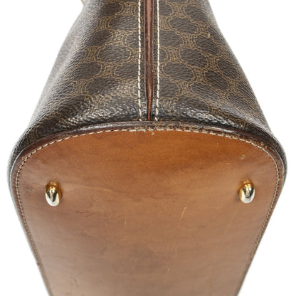 Celine Dome Top Handle Brown Macadam Canvas — view 7
