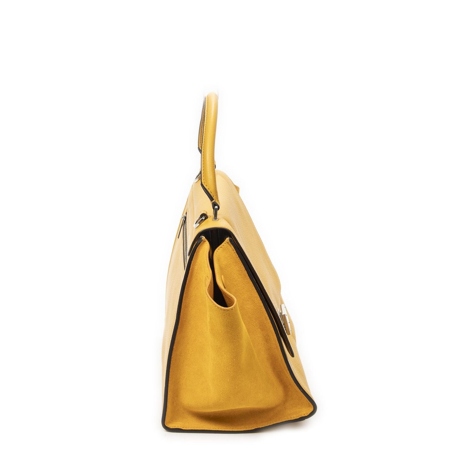 Celine yellow Gray calfskin Leather — view 4