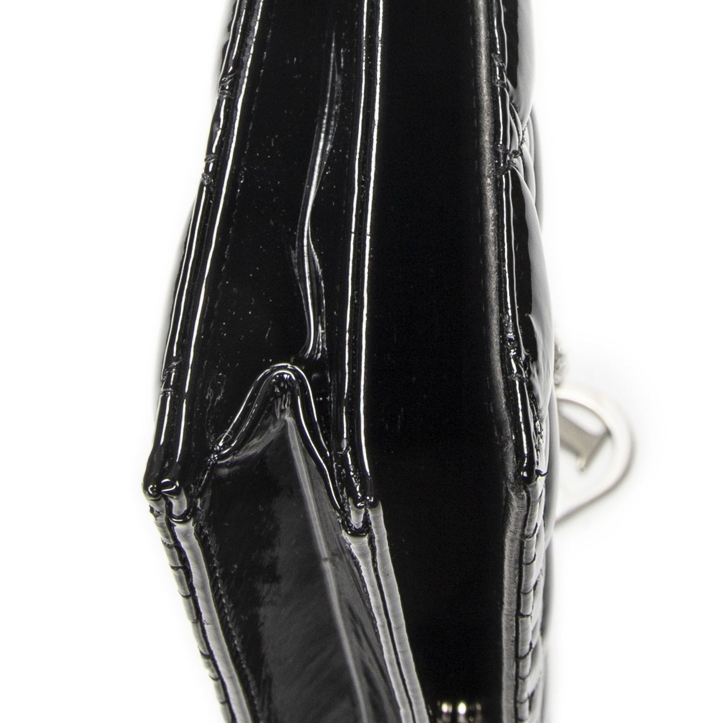 Dior Lady Dior Chain Clutch Black Cannage Patent Leather — view 7