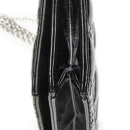 Dior Lady Dior Chain Clutch Black Cannage Patent Leather — view 8