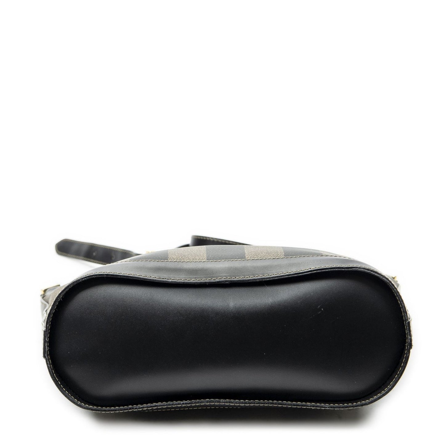 Fendi Bucket Crossbody Brown Black Pecan Stripe Canvas — view 6