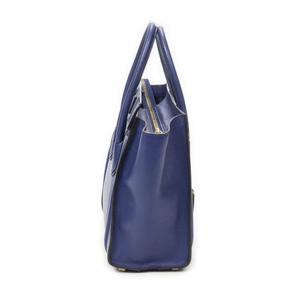 Celine Micro Luggage Royal Blue Gray Calfskin Leather — view 4