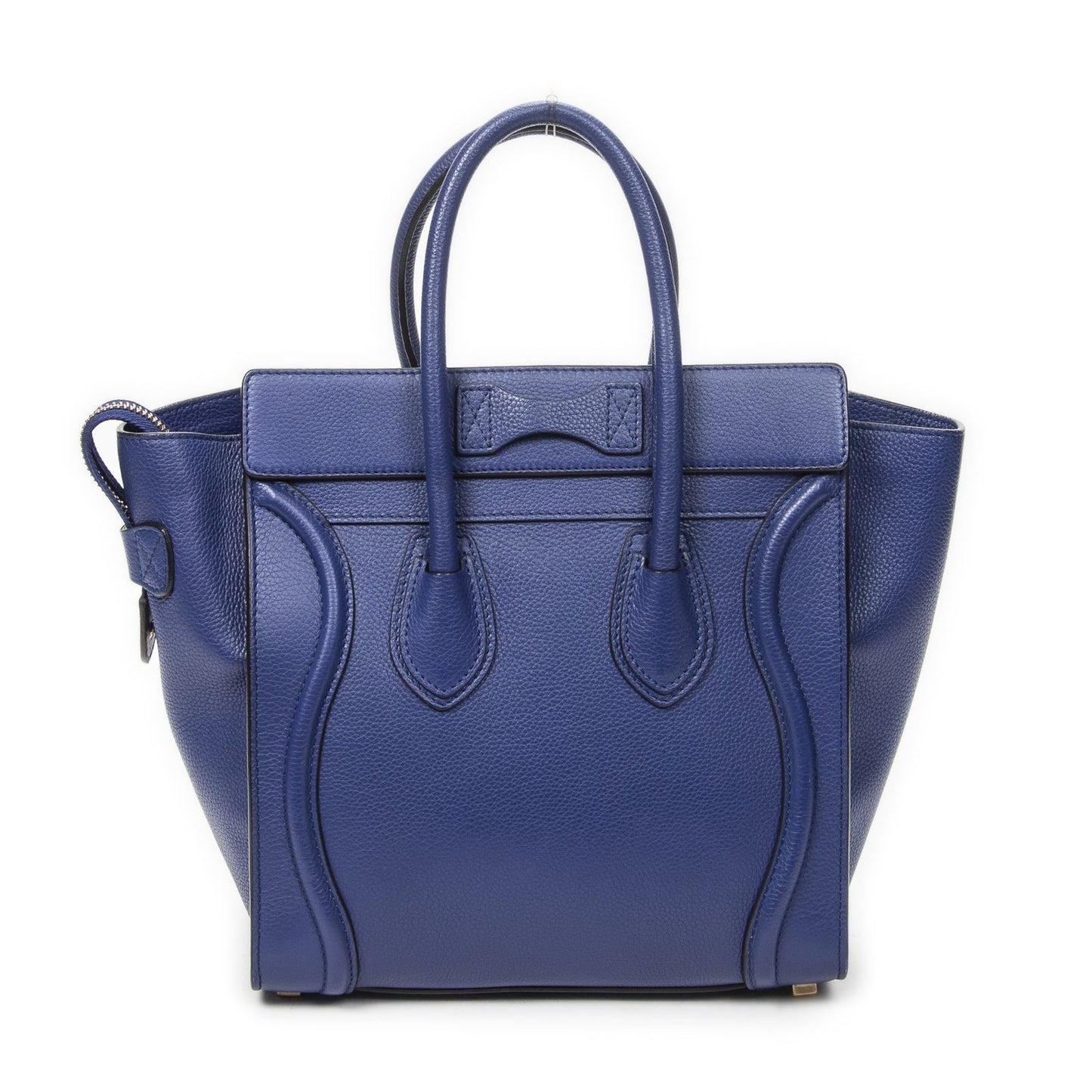 Celine Micro Luggage Royal Blue Gray Calfskin Leather — view 5
