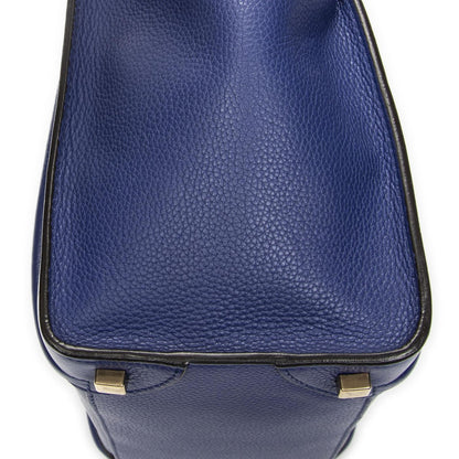 Celine Micro Luggage Royal Blue Gray Calfskin Leather — view 8