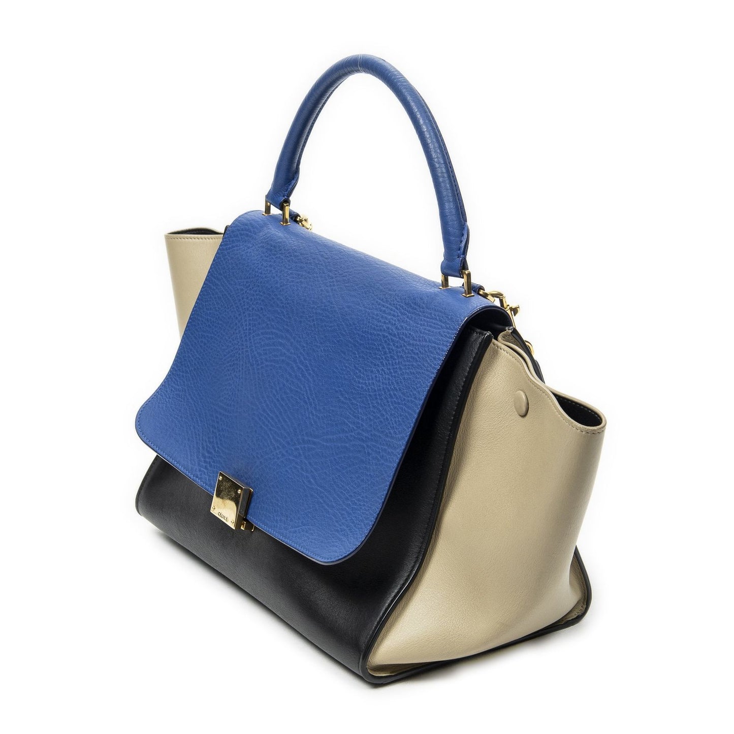 Celine Tricolor blue Black calfskin Leather Messenger — view 2