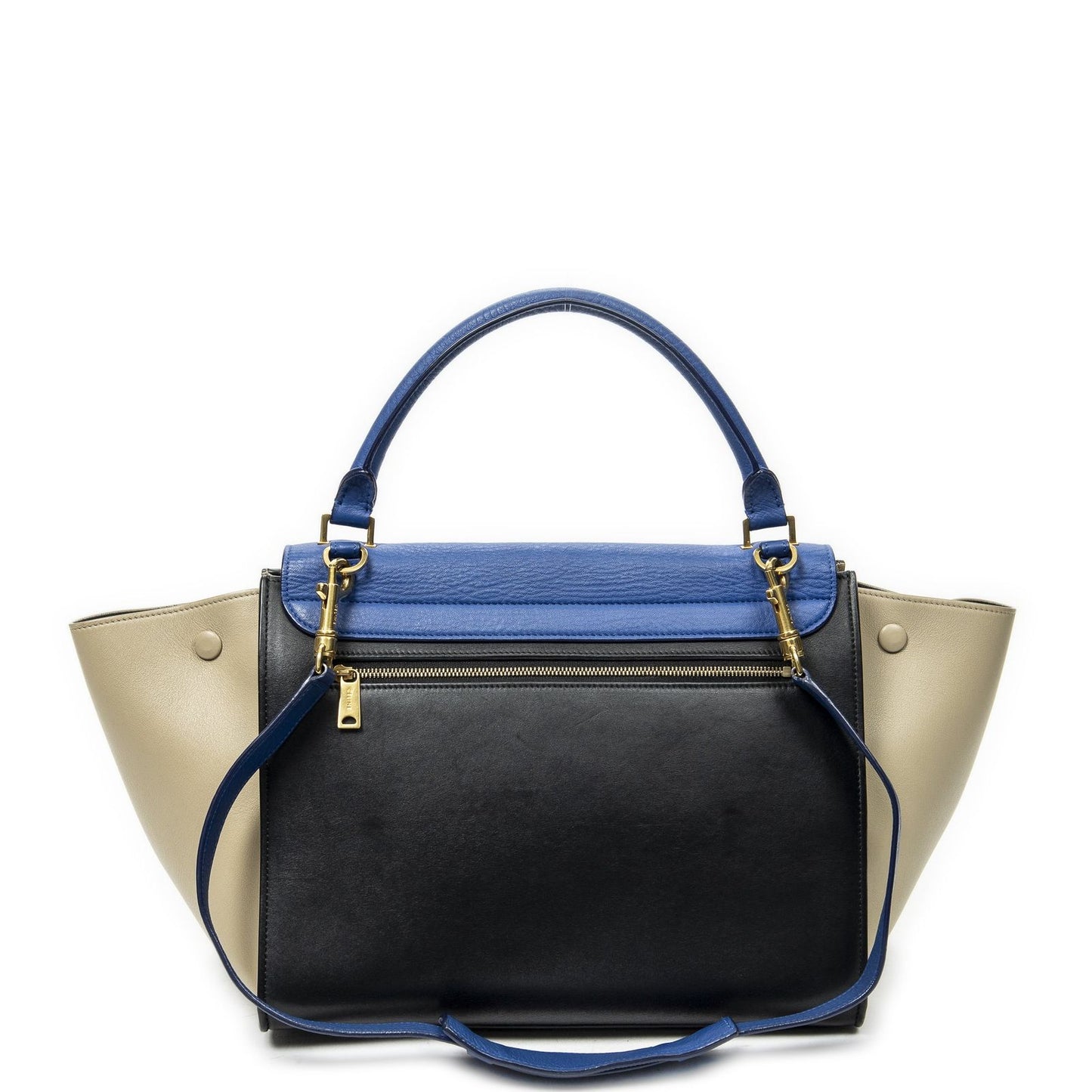 Celine Tricolor blue Black calfskin Leather Messenger — view 5
