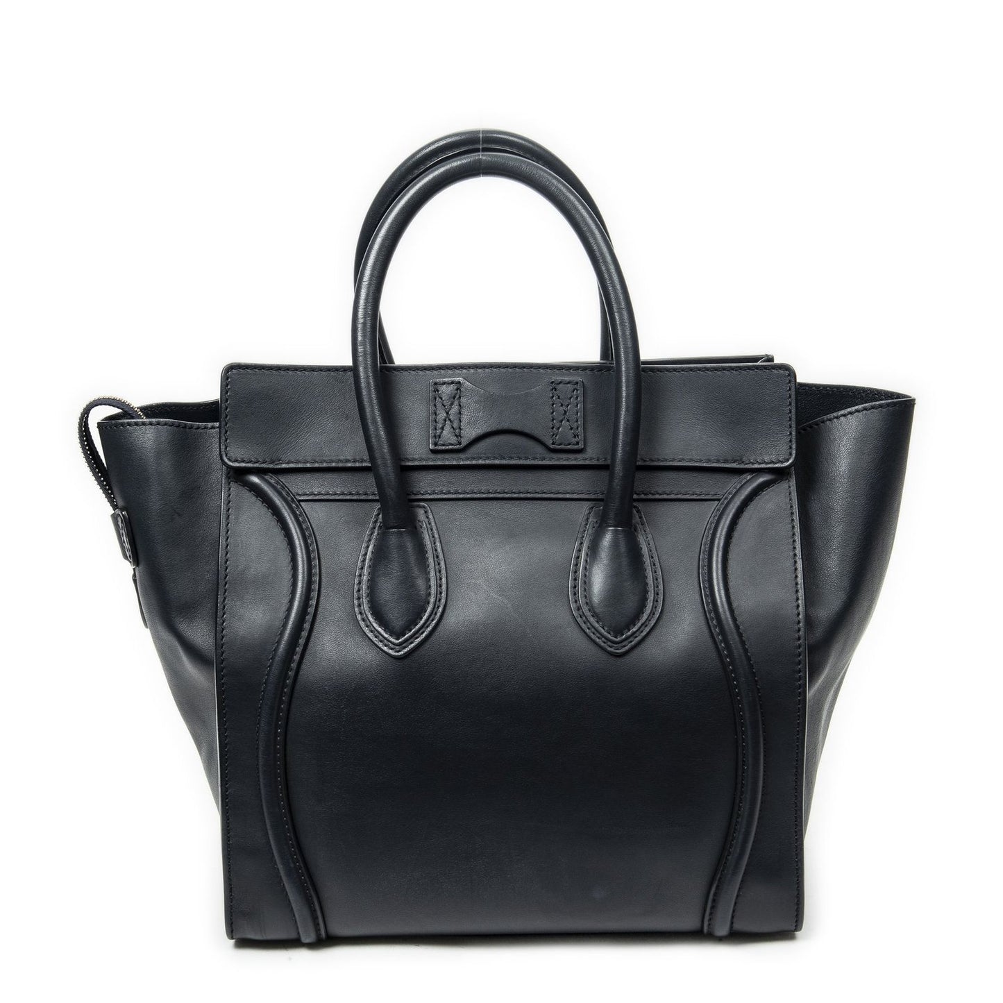 Celine Luggage Bag Navy Calfskin Leather — view 5