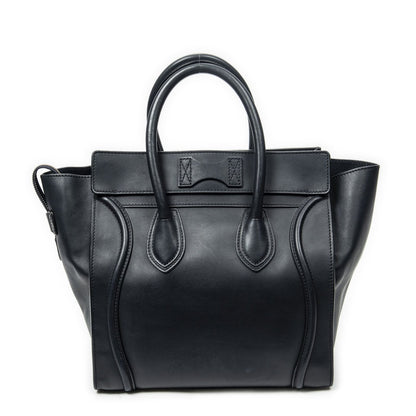 Celine Luggage Bag Navy Calfskin Leather — view 5