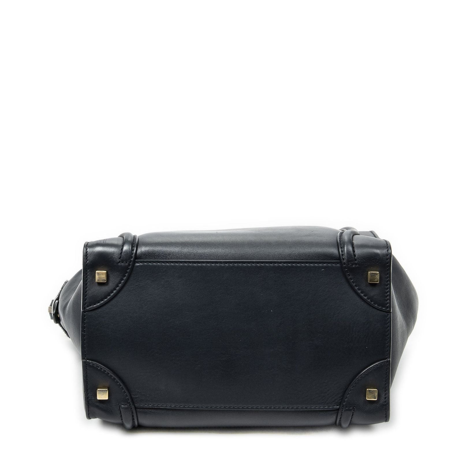 Celine Luggage Bag Navy Calfskin Leather — view 6