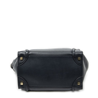 Celine Luggage Bag Navy Calfskin Leather — view 6