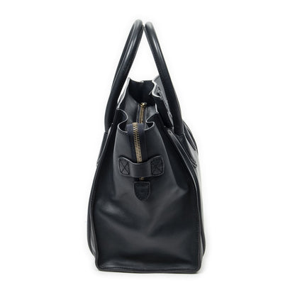 Celine Luggage Bag Navy Calfskin Leather — view 3