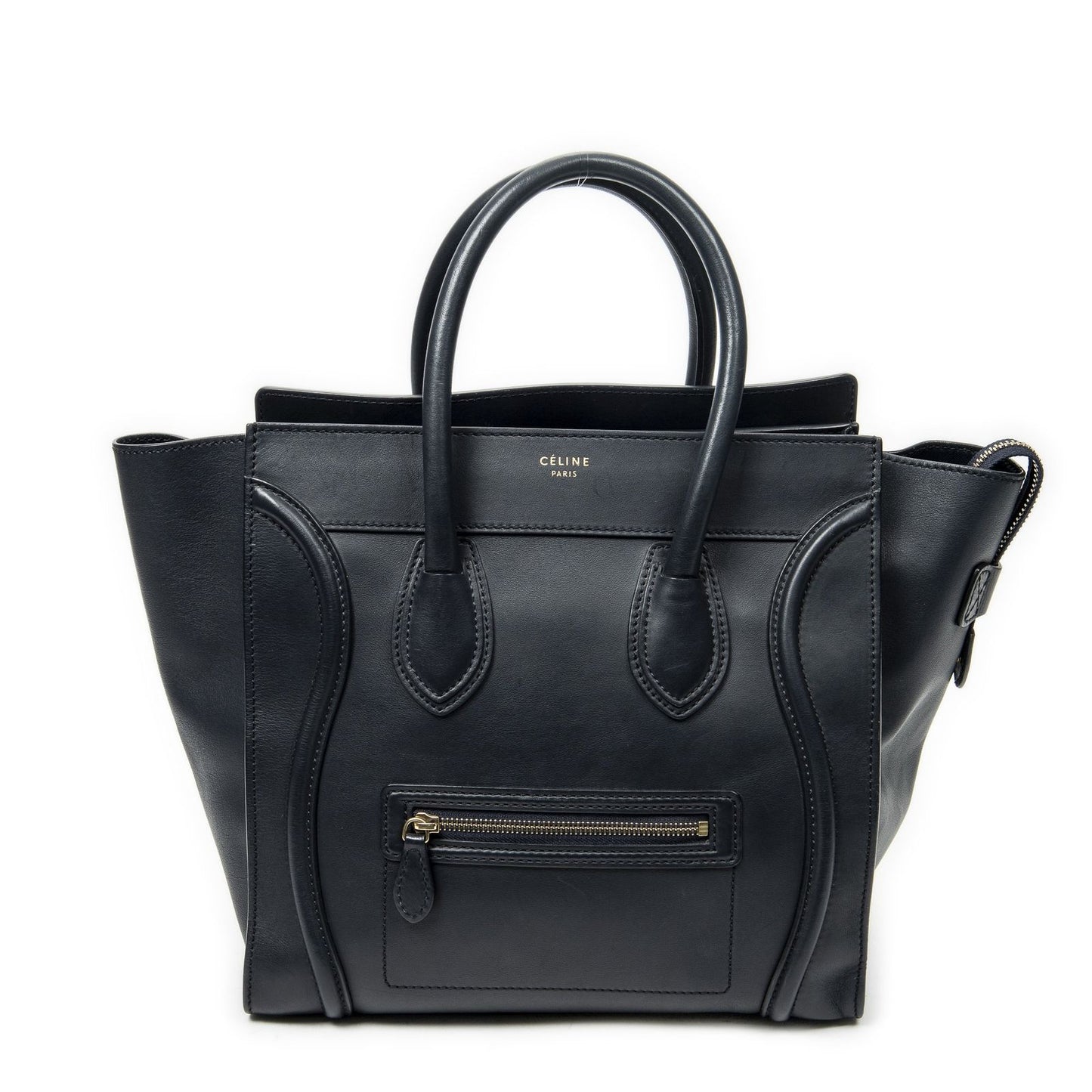 Celine Luggage Bag Navy Calfskin Leather