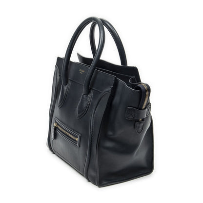 Celine Luggage Bag Navy Calfskin Leather — view 2