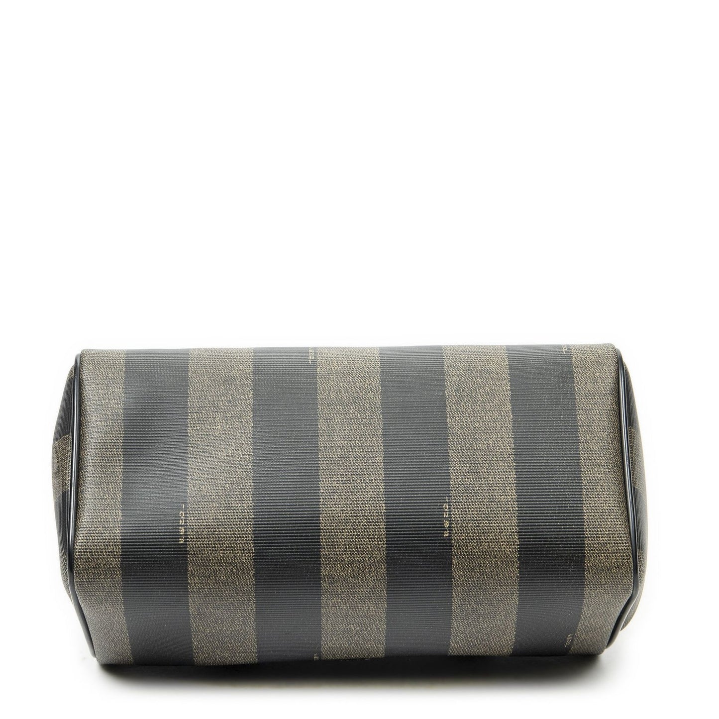 Fendi Frame Boston Brown Black Pecan Stripe Canvas Shoulder — view 6