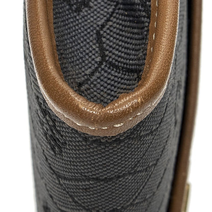 Dior Vintage Envelope Clutch Gray Brown Honeycomb Canvas — view 7