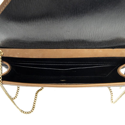 Dior Vintage Envelope Clutch Gray Brown Honeycomb Canvas — view 9