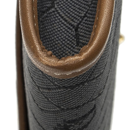 Dior Vintage Envelope Clutch Gray Brown Honeycomb Canvas — view 8
