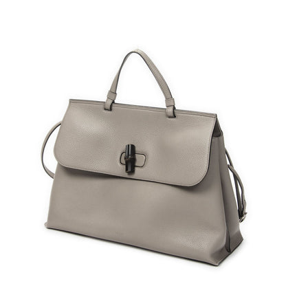 Gucci Large Daily Top Handle Gray Calfskin Leather — view 2