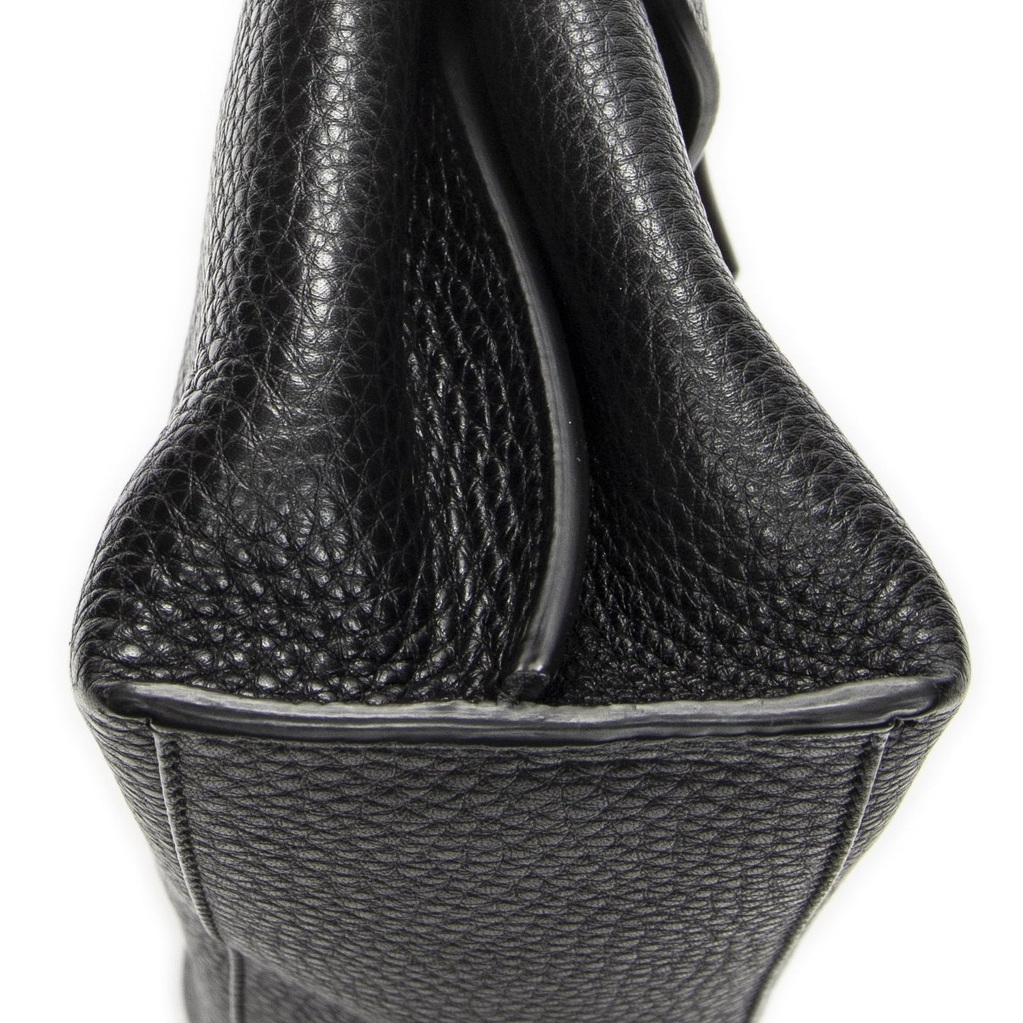 Gucci Small Bamboo Top Handle Flap Black Gray Calfskin Leather — view 7
