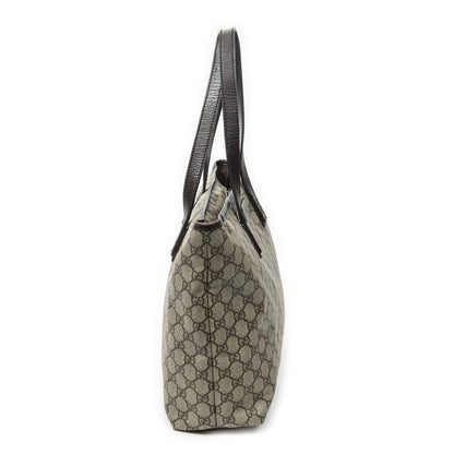 Gucci Zip Shopping Tote Dark Brown Beige Supreme Canvas — view 4