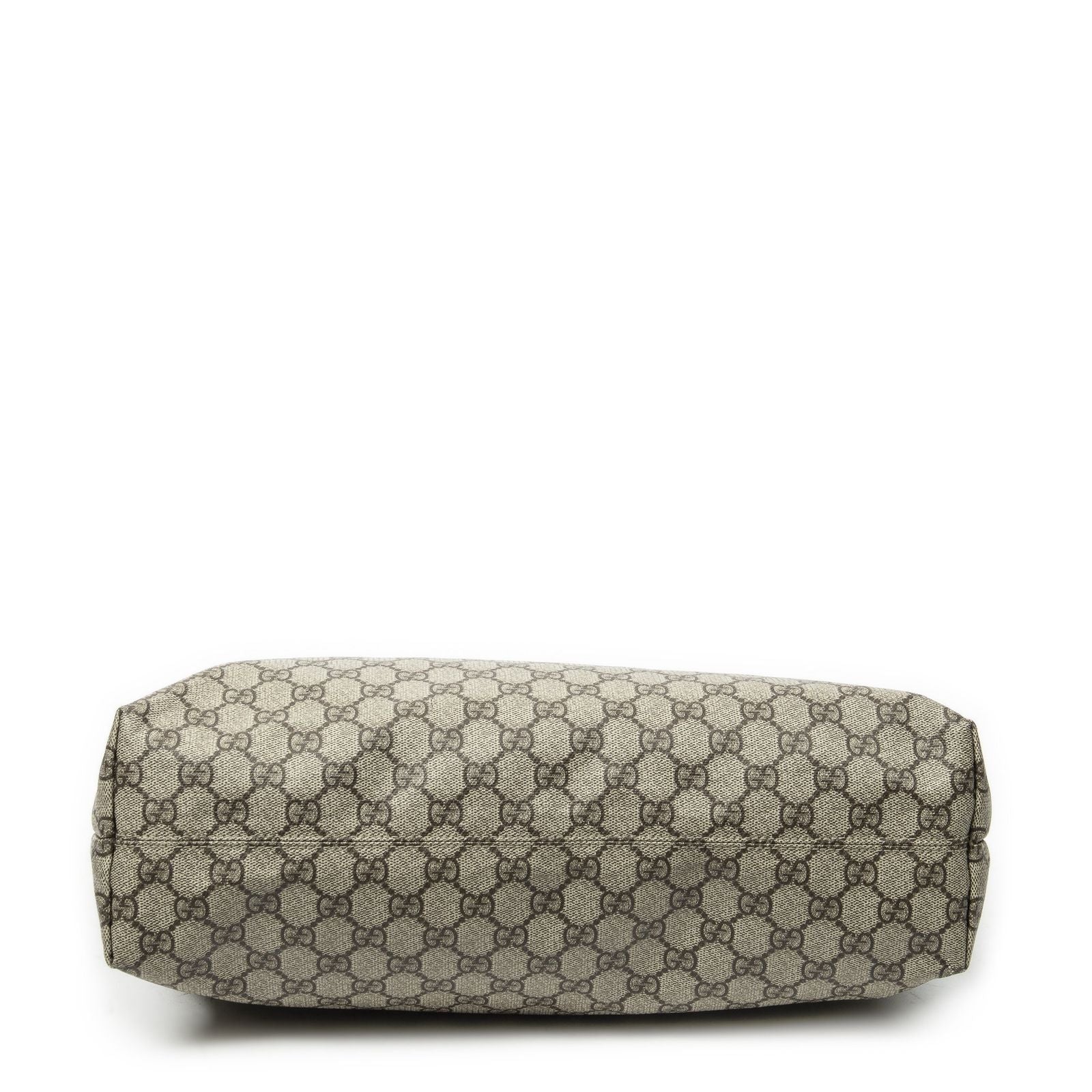 Gucci Zip Shopping Tote Dark Brown Beige Supreme Canvas — view 6