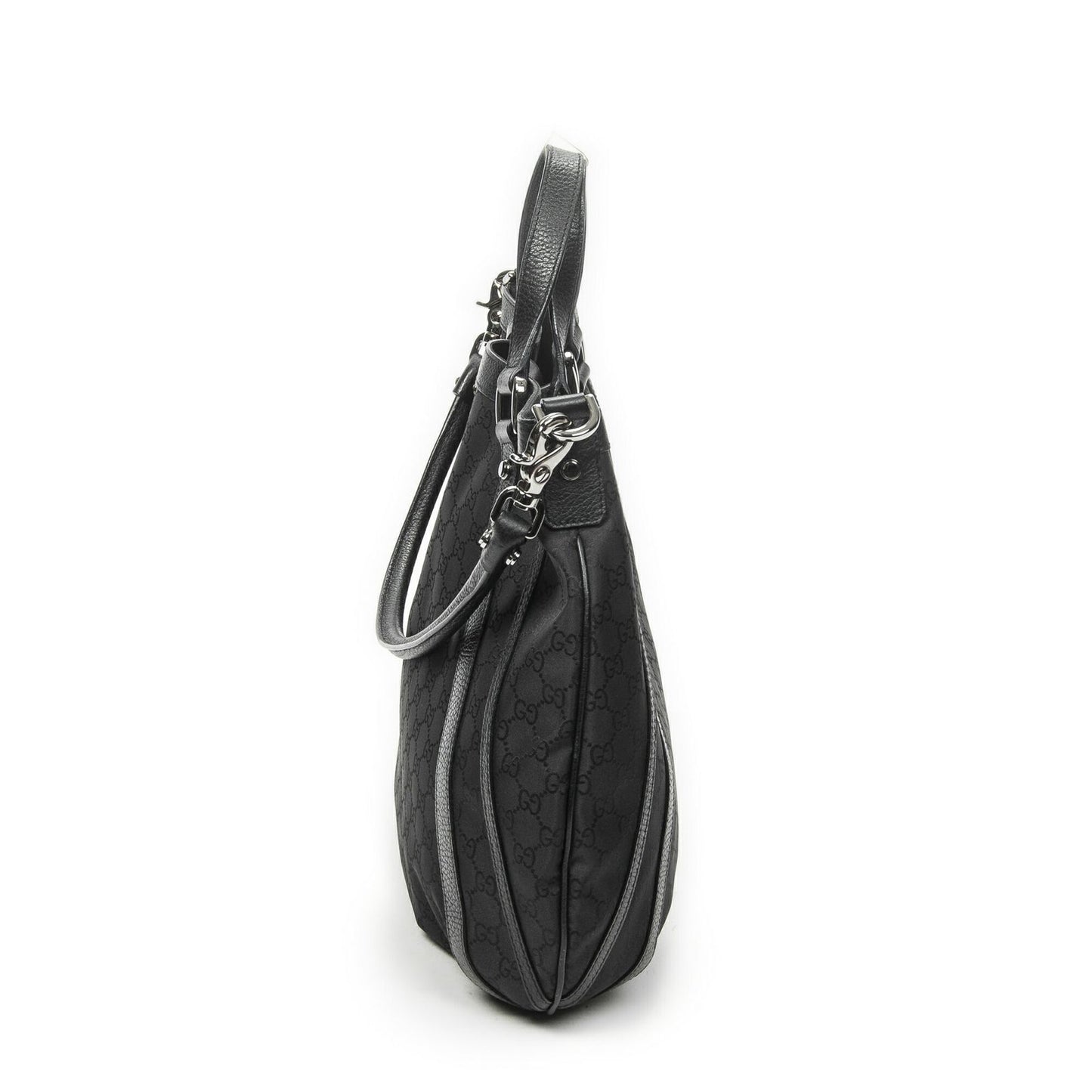 Gucci Convertible Tote Black GG Nylon Canvas — view 4