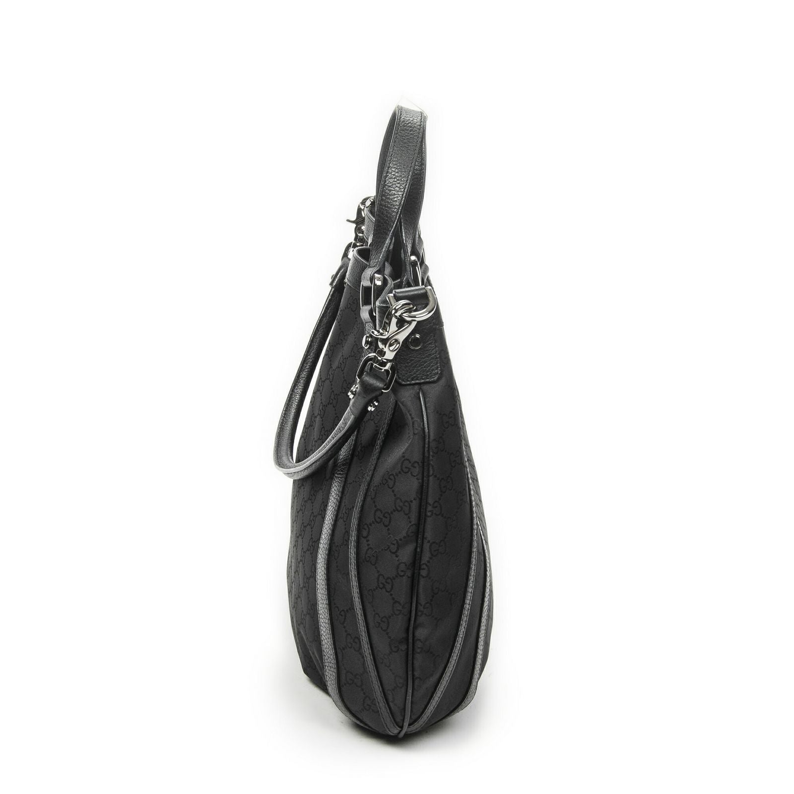 Gucci Convertible Tote Black GG Nylon Canvas — view 4