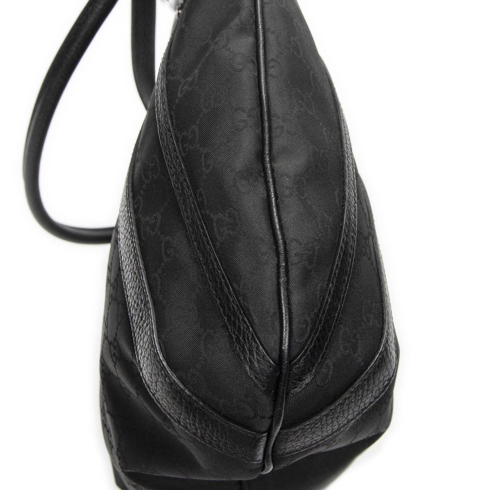 Gucci Convertible Tote Black GG Nylon Canvas — view 7