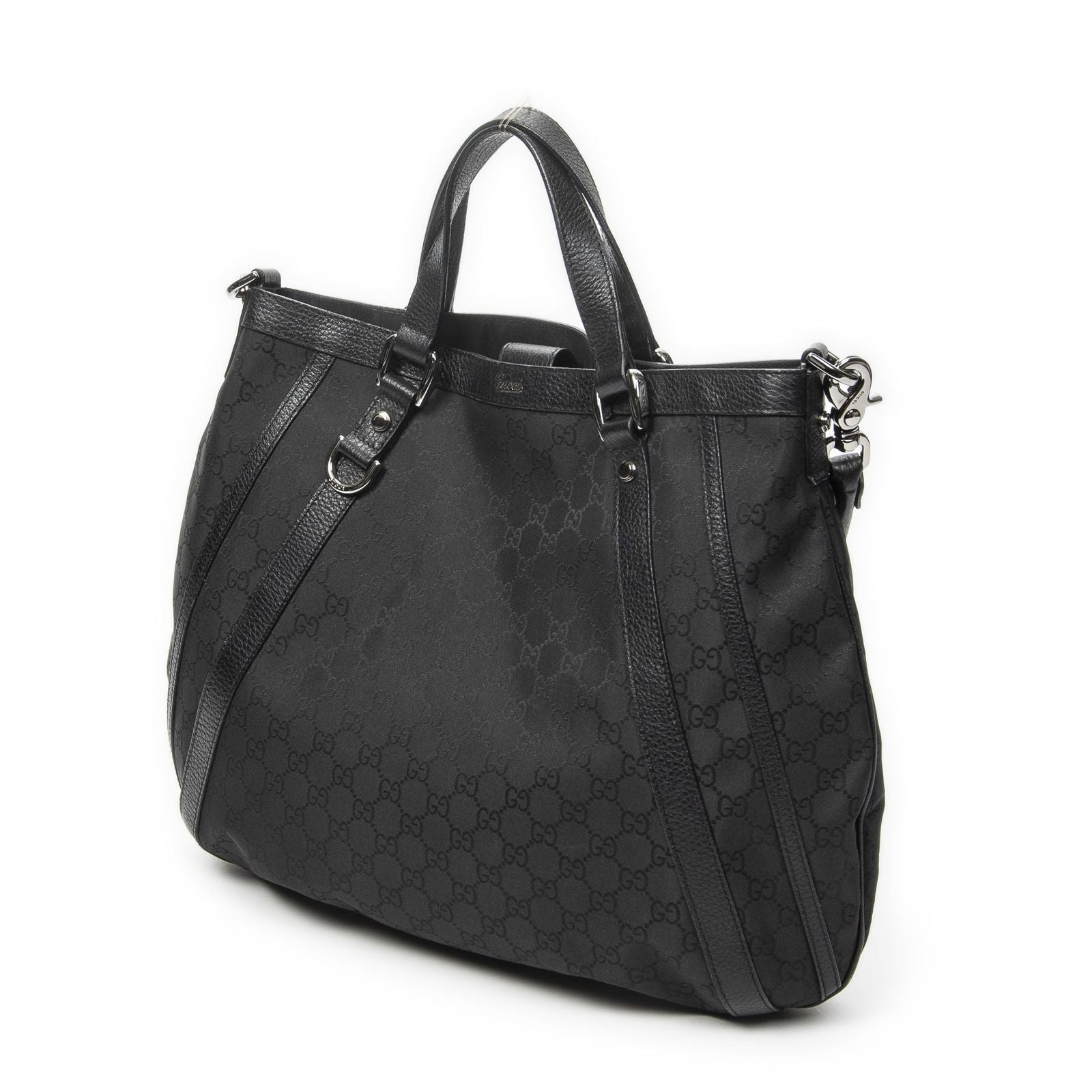 Gucci Convertible Tote Black GG Nylon Canvas — view 2