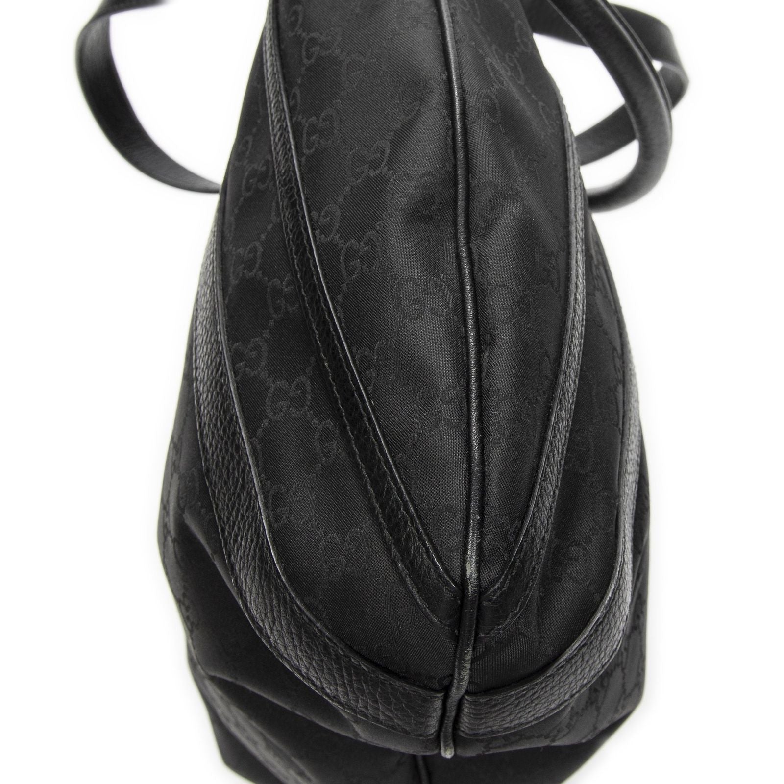 Gucci Convertible Tote Black GG Nylon Canvas — view 8
