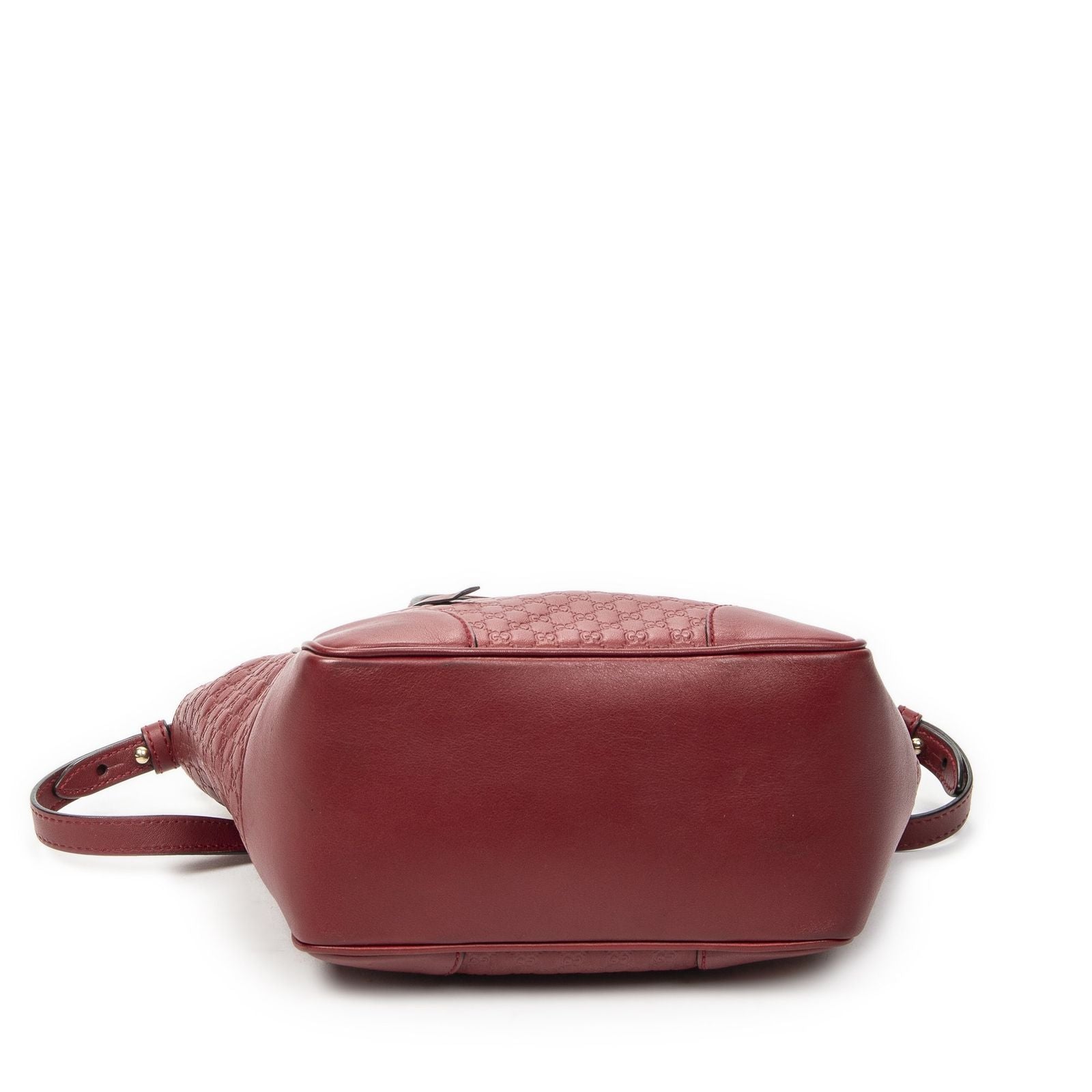Gucci Small Bree Tote Red Micro Guccissima Leather — view 6