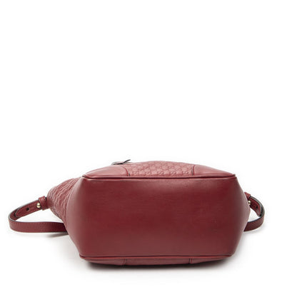 Gucci Small Bree Tote Red Micro Guccissima Leather — view 6