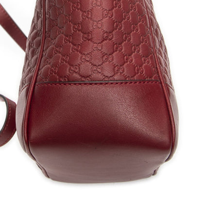 Gucci Small Bree Tote Red Micro Guccissima Leather — view 7