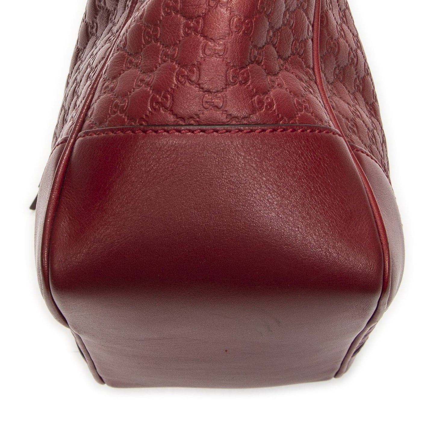 Gucci Small Bree Tote Red Micro Guccissima Leather — view 8