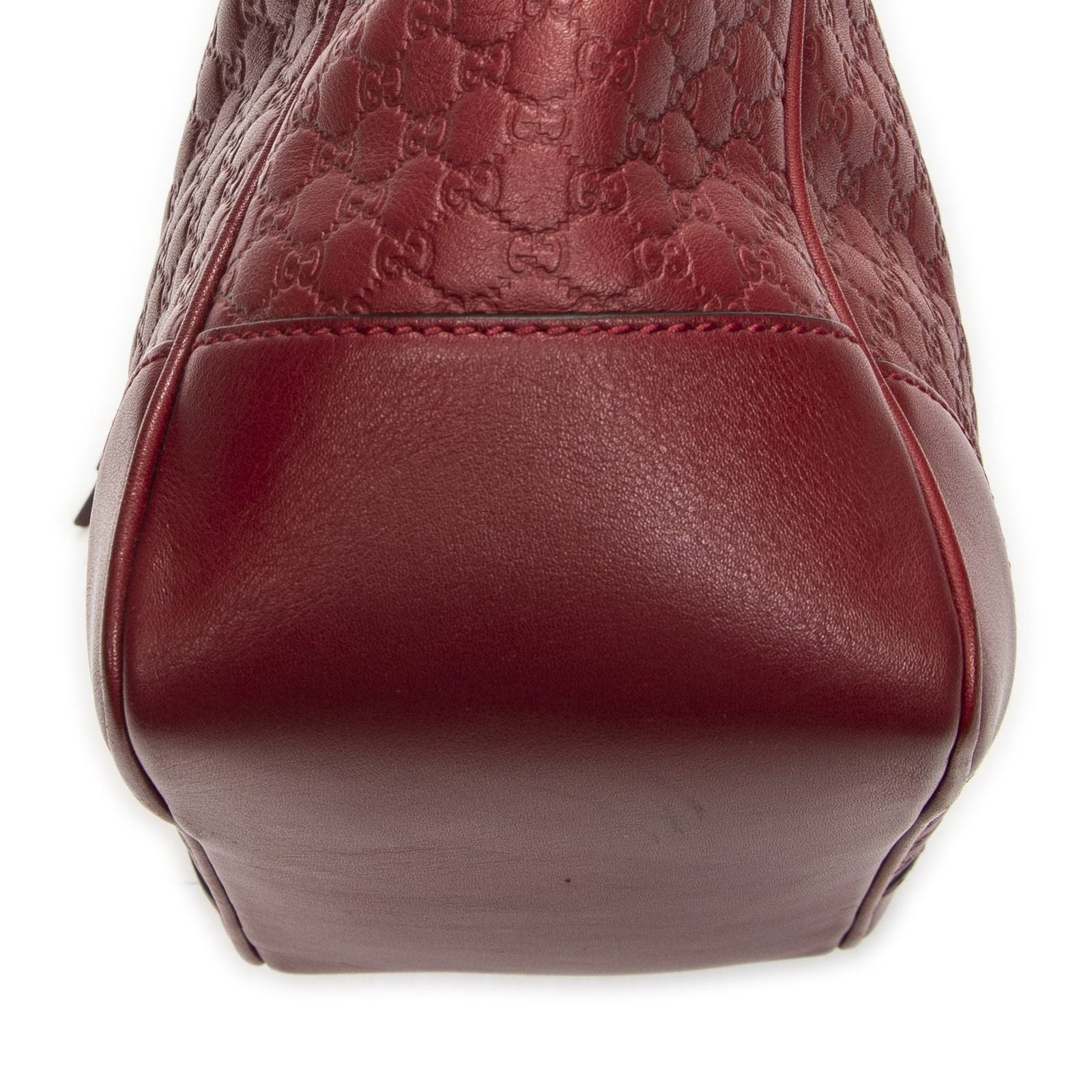 Gucci Small Bree Tote Red Micro Guccissima Leather — view 8