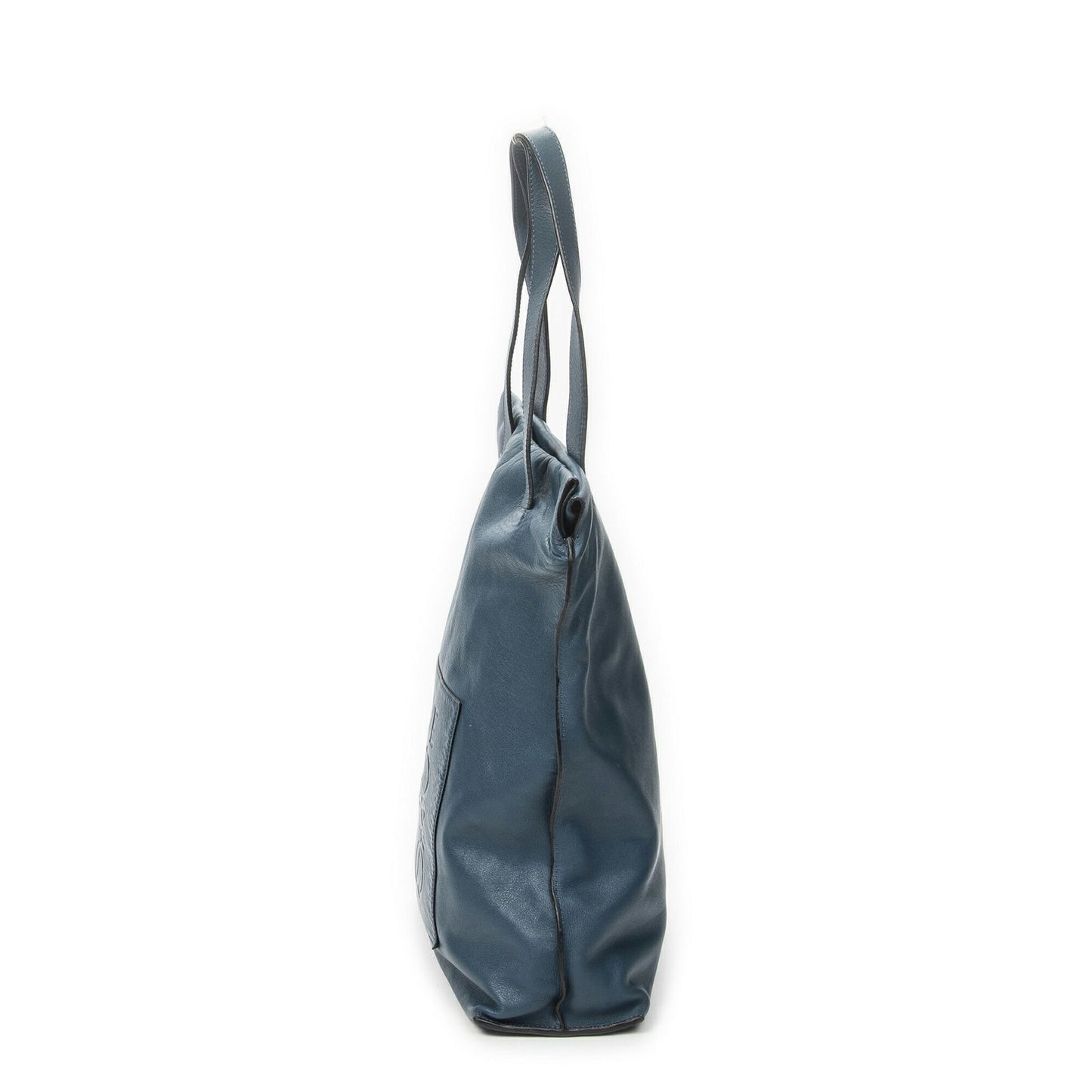 Loewe Anagram Tote Teal Blue Calfskin Leather — view 3
