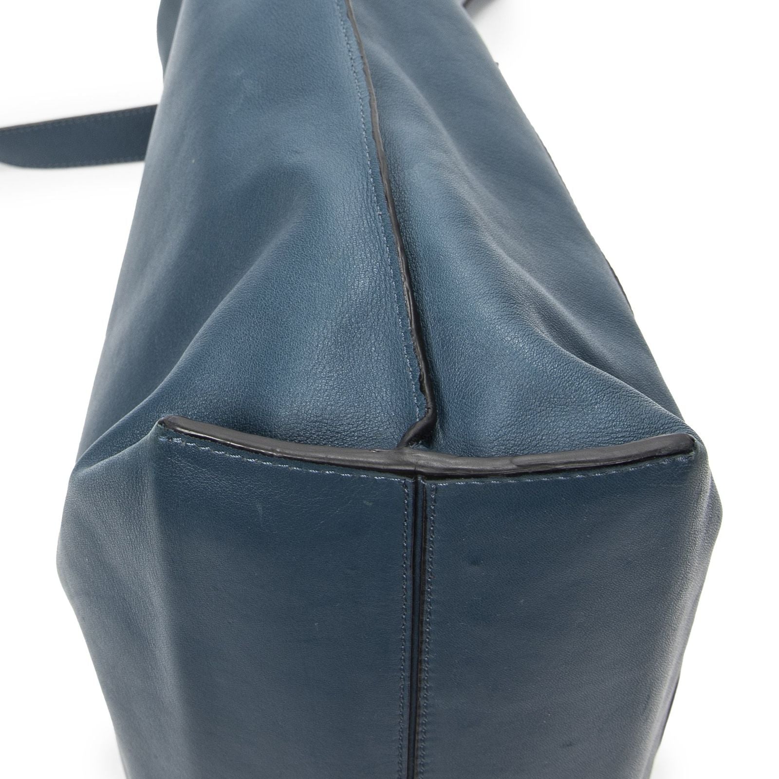 Loewe Anagram Tote Teal Blue Calfskin Leather — view 7