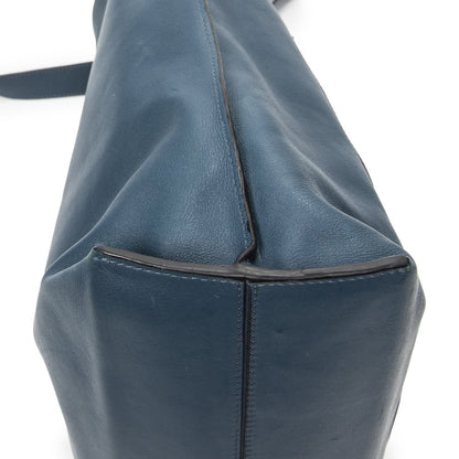 Loewe Anagram Tote Teal Blue Calfskin Leather — view 7