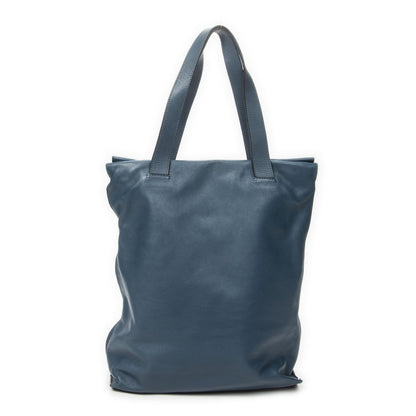 Loewe Anagram Tote Teal Blue Calfskin Leather — view 5
