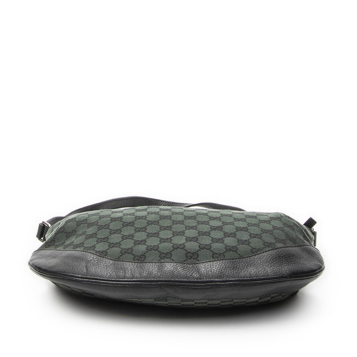 Gucci Half Moon Messenger Black Dark Green GG Canvas — view 6