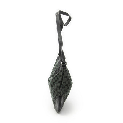 Gucci Half Moon Messenger Black Dark Green GG Canvas — view 3
